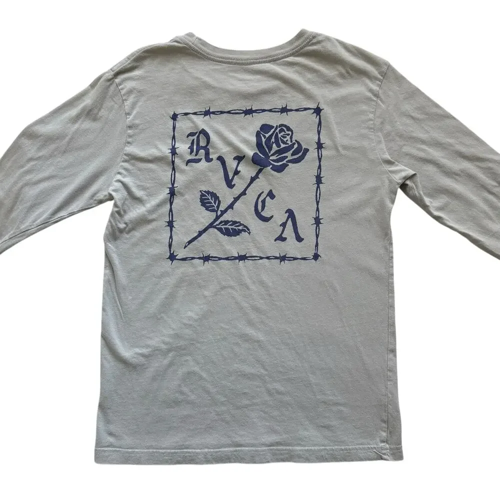 RVCA Boys Long Sleeve Logo Tee Size L(14-16)